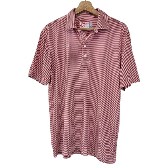 Chick Fil A Polo Shirt Mens Size Small - Oobe Stretch Striped Hydro Chill - Picture 1 of 4